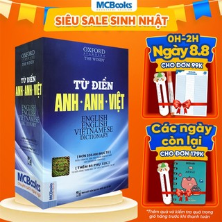 Sách - Từ Điển Anh Anh Việt Phiên Bản Bìa Mềm Màu Xanh - Giải Nghĩa Đầy Đủ Ví Dụ Phong Phú