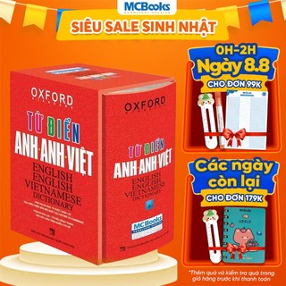 Sách - Từ Điển Anh Anh Việt Phiên Bản Bìa Cứng Màu Đỏ - Giải Nghĩa Đầy Đủ Ví Dụ Phong Phú