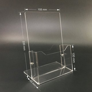 Kệ nhiều giấy 1 ngăn mica enter c02 150x210mm a5 đứng 2mm