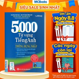 Sách - 5000 Từ Vựng Tiếng Anh Thông Dụng Nhất Dành Cho Người Học Cơ Bản - Học Kèm App Online