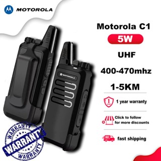 Bộ 2 Máy Bộ đàm Motorola C1 Bộ đàm UHF(400-470MHz) 5W Mini Walkie Talkie 16 Channel 9800Mah Khoảng cách giao tiếp 5km