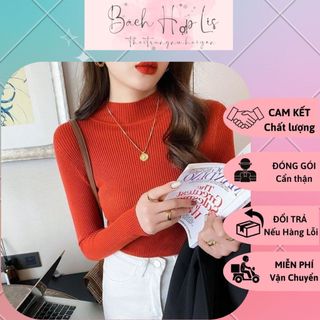 Áo len tăm cổ 3 phân giữ nhiệt cho nữ siêu ấm