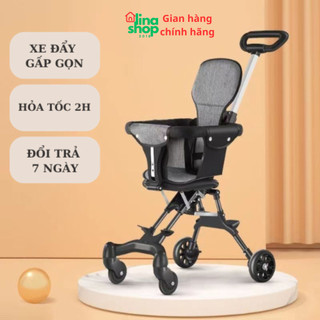 Xe Đẩy Trẻ Em Đa Năng Gấp Gọn - Xe Đẩy Em Bé Thông Minh Cao Cấp Có Giảm Xóc