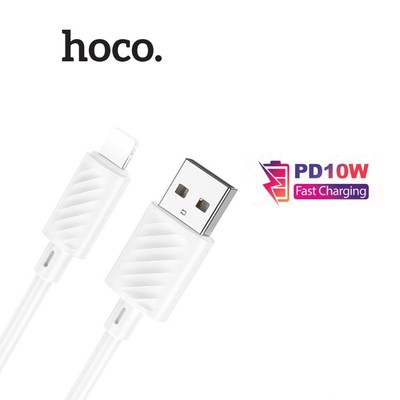 Cáp sạc PD10W USB to IP dùng cho ip6/7/8/X/11/12/13/14 Hoco X88 hỗ trợ sạc truyền dữ liệu dây dẻo siêu bền dài 100CM