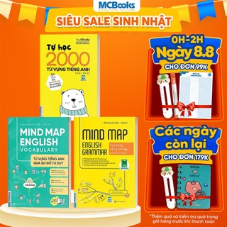 Sách - Combo Mindmap English Và Tự Học 2000 Từ Vựng Tiếng Anh Cơ Bản Kèm App Học Online