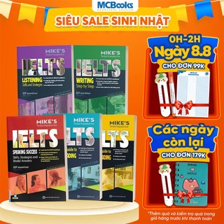 Sách - Combo Ielts Mike's (Writing, Reading, Speaking, Listening) - Học Kèm App Online