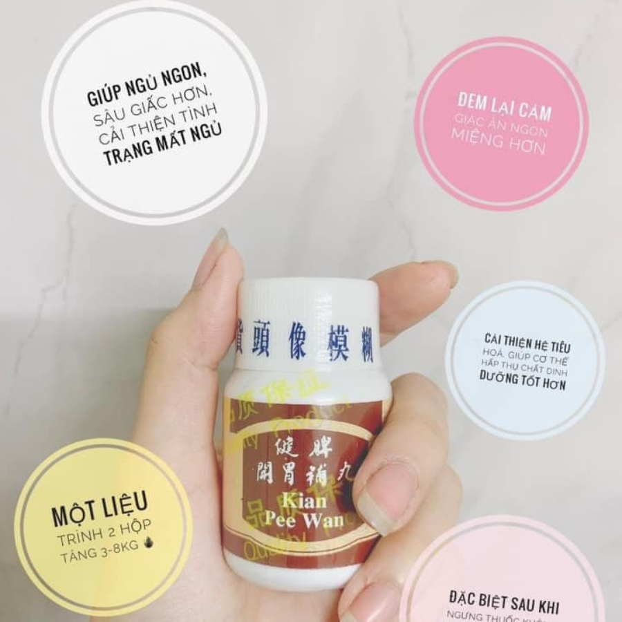 Tăng Cân Kian pee Wan chính hãng, Combo 2 hộp tăng cân cho người gầy, dễ hấp thụ ăn ngon, an toàn