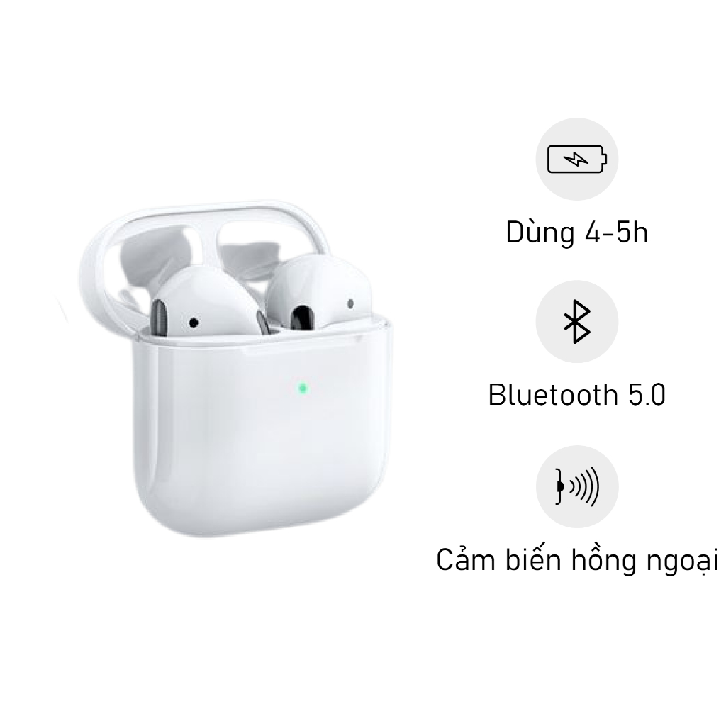 Tai Nghe Bluetooth Pro 4, Tai Nghe Không Dây Nhét Tai Bluetooth 5.0 Bản Quốc Tế Tương Thích Tất Cả D