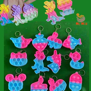 Pop It Móc Treo Chìa Khóa Đủ Hình - Đồ Chơi pop it Bấm Nút Bóp Bóng Thông Minh - Shop Mẹ Mốc ,PIMK