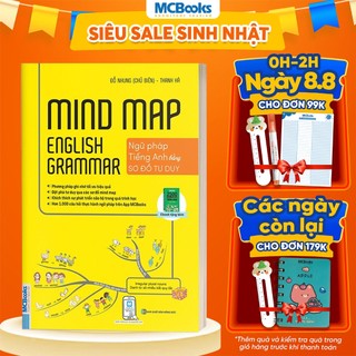 Sách - Mindmap English Grammar - Ngữ Pháp Tiếng Anh Bằng Sơ Đồ Tư Duy Cho Người Học Căn Bản - Học Kèm App