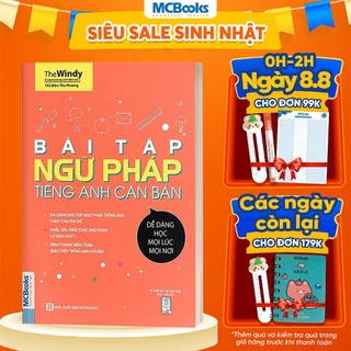 Sách - Bài Tập Ngữ Pháp Tiếng Anh Căn Bản Dành Cho Người Mới Bắt Đầu - Học Kèm App Online