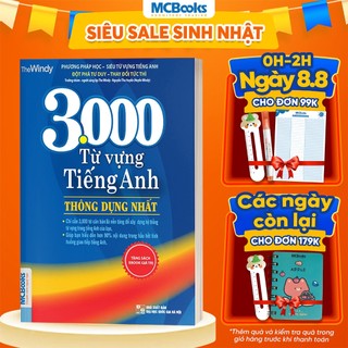 Sách - 3000 Từ Vựng Tiếng Anh Thông Dụng Nhất Dành Cho Người Học Cơ Bản - Học Kèm App Online