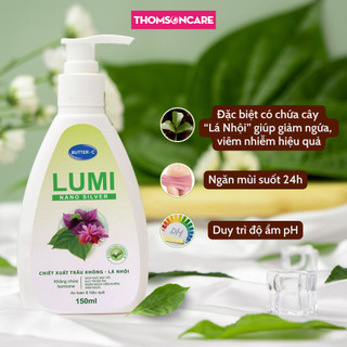 Dung dịch vệ sinh phụ nữ trầu không, Lumi Nano Silver -  Mẫu mới ddvs rửa phụ khoa từ lá trầu không - Chai 150ML