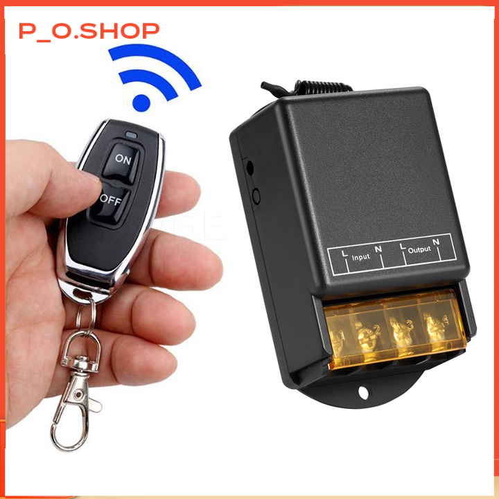 【🔥Rẻ】Công tắc điều khiển từ xa Rf 100m/3000w/30A/220V RF 433Mhz