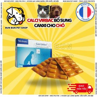 Calci Virbac Delice Pháp Bổ sung Canxi và khoáng chất thiết yếu cho chó