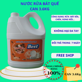 Nước rửa bát thảo dược hương quế chicaphe 3.6kg đậm đặc , thơm, diệt khuẩn, khử mùi...