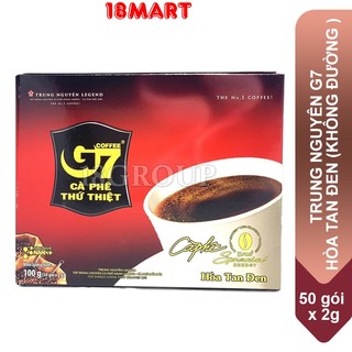 Cà phê g7 hòa tan đen hộp 50 gói x 2g