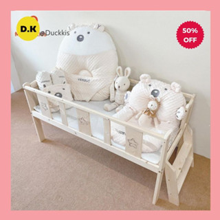 [Mã Giảm 70k] Giường em bé tự nhiên quây 3 mặt,4 mặt ghép giường cha mẹ, chất liệu gỗ thông, thanh chắn giường, cũi ngủ