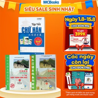 Combo Giáo Trình Hán Ngữ Tập 1 (Quyển Thượng và Quyển Hạ) Và Tập Viết Chữ Hán Theo Giáo Trình