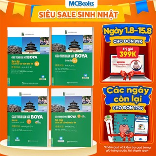 Sách - COMBO Giáo Trình Hán Ngữ Boya Sơ Cấp 4 cuốn
