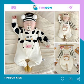  Body Dài Tay Cho Bé Trai Bé Gái Bodysuit Thu Đông Nhung Tăm Bò Sữa Gấu Mẫu Quần Áo Trẻ Em Liền Thân –  BDD67  