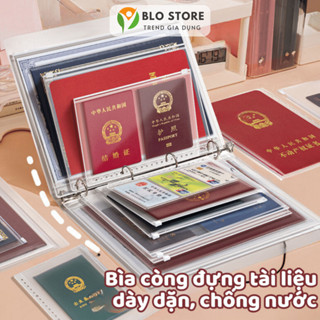 Bìa Còng A5 B5 A4, Bìa Đựng Tài Liệu Đục Lỗ, Bìa Sổ Còng Lưu Trữ Hồ Sơ Văn Phòng Chống Nước Tiện Lợi KTL03