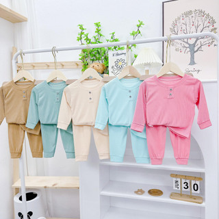 Combo 4 bộ tăm lạnh hsbaby cổ trụ, bộ thun tăm cho bé 5-14kg