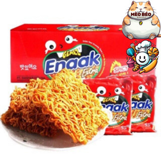 Snack mì trẻ em Enaak Indonesia vị cay cấp độ 1 20 gói x 28 gram Mì Đỏ Enaak Gemez Extra