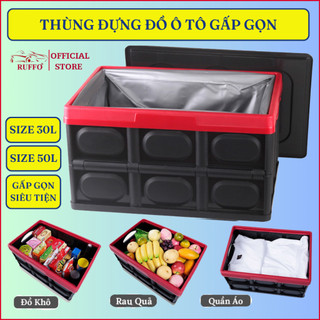 Thùng Đựng Đồ Gấp Gọn Trên Ô Tô Đựng Quần Áo Giày Dép Thực Phẩm Dung Tích 30l Và 55l - Phụ Kiện Xe Hơi Ruffo Cao Cấp