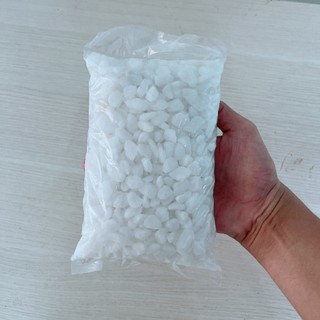 Sỏi trang trí chậu cây 1 KG màu trắng (8-12mm), trang trí bể cá, terrarium, sân vườn, tiểu cảnh