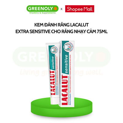 Kem Đánh Răng Lacalut Extra Sensitive Cho Răng Ê Buốt, Ngăn Ngừa Viêm Nướu 75ml
