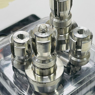 Cục nhôm gắn gù tay lái inox, Lõi nhôm CNC, Ốc inox 6lix40mm gắn gù tay lái chính hiệu Heng thailand