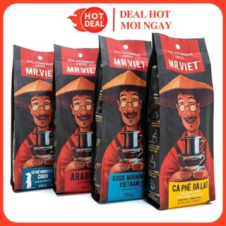 Cà phê mr.việt hạt dẻ/culi/robusta/moka/đường phố/good morning mr viet coffee 250g