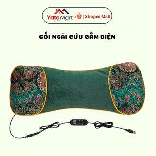 Gối Ngải Cứu Cắm Điện Làm ấm, Gối Massage Cổ Vai GáyThảo Dược Hương Thơm Thảo Mộc(YATAMART)