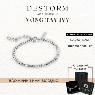 Vòng Tay Titan Đôi Nam Nữ Ivy Destorm Khắc Tên Theo Yêu Cầu, Vòng Tay Thép Không Gỉ, Có Hộp Và Túi Đựng