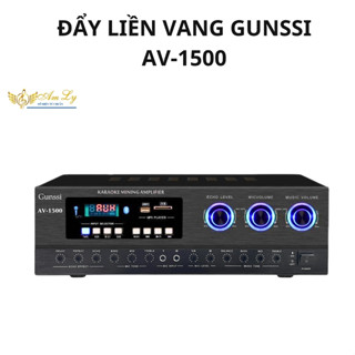 Đẩy liền vang Gunssi1500,amply liền vang bluetooth công suất lớn chip chống hú nghe nhạc hát karaoke cực đỉnh,cổng quang