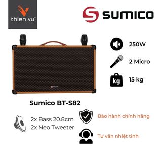 Loa karaoke di động sumico bt-s82 250w - hàng chính hãng