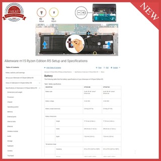 Pin dell Alienware m15 Ryzen Edition R5