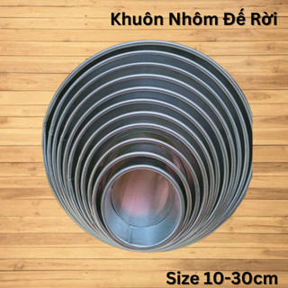 Khuôn Nhôm Tròn Đáy Rời Size Chẵn Từ 10cm - 30cm, Cao 75mm.Khuôn Gato, Khuôn Bánh Plan