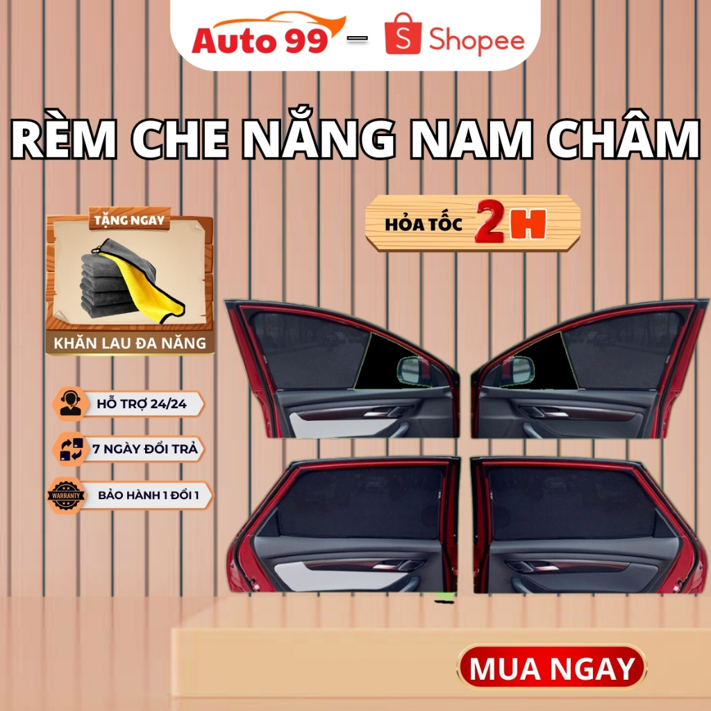 Rèm Che Nắng Ô Tô Hút Nam Châm Loại 1 , Chống Nóng Phù Hợp Tất Cả Dòng Xe - Bảo Hành 12 Tháng
