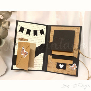 D03 Thiệp dán ảnh handmade (miễn phí in 6 ảnh nếu gửi ảnh ngay trong 1 giờ sau khi đặt hàng)