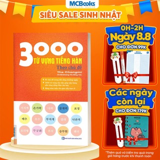 Sách - 3000 Từ vựng tiếng hàn theo chủ đề - Làm chủ từ vựng tiếng Hàn sau 3 tháng