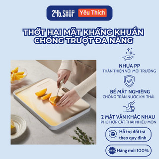 Thớt hai mặt kháng khuẩn chống trượt đa năng thớt thái thịt rau củ chống tràn nước chất liệu Nhựa PP PE 