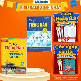 Sách - Combo Tự Học Tiếng Hàn Cho Người Mới Bắt Đầu Và Tập Viết Tiếng Hàn