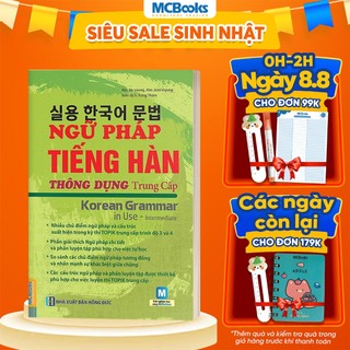 Sách - Ngữ Pháp Tiếng Hàn Thông Dụng Trình Độ Trung Cấp - Korean Grammar in use Intermediate - Học Kèm App Online