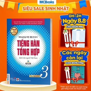 Sách - Tiếng Hàn Tổng Hợp Dành Cho Người Việt Nam Trung Cấp Tập 3 (4 màu) - Phiên Bản Mới 2020, Kèm App Học Online