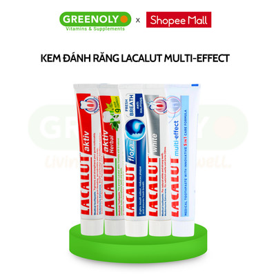 Kem đánh răng Lacalut Giúp Răng Khoẻ, Trắng Sáng, Giảm Viêm Nướu Tuýp 75ml