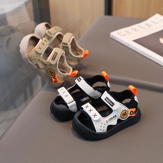 Sandal bé trai bé gái mũi kín quai dán chống đau chân bé