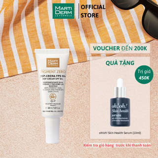 Kem Chống Nắng Làm Sáng Da, Mờ Sắc Tố - MartiDerm Pigment Zero DSP FPS50+ Cream (40ml)
