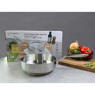 Chảo inox 316 liền khối 5-ply Premium Kaiyo chảo thành cao dẫn nhiệt nhanh , độ bền cao. Khả năng chống dính tự nhiên
